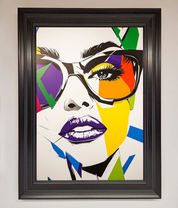 MultiColour Face Framed Wall Art - Hi Society