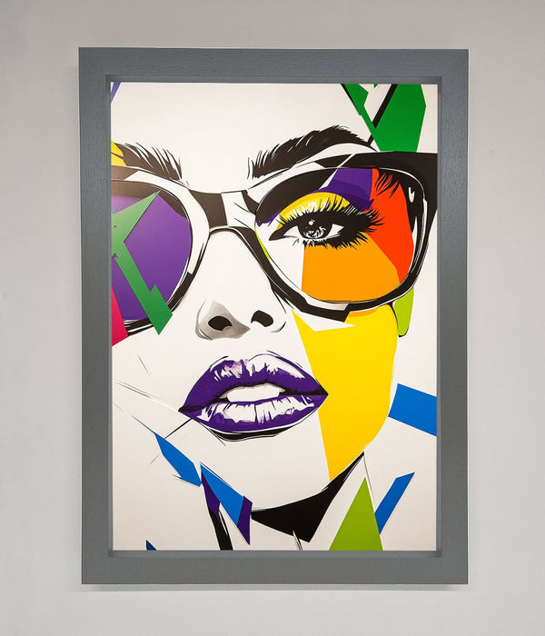 MultiColour Face Framed Wall Art - Hi Society