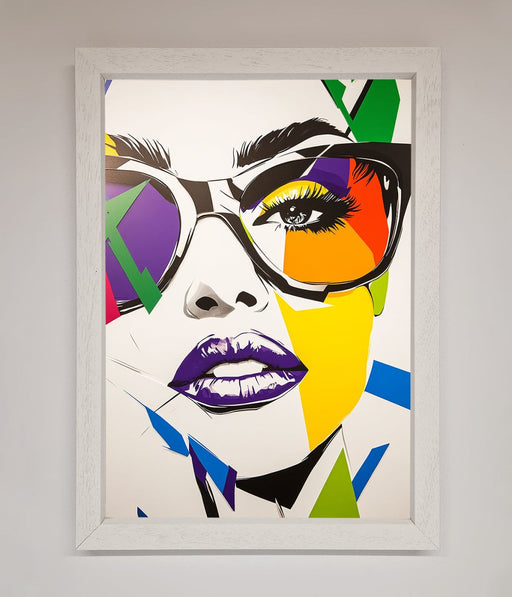 MultiColour Face Framed Wall Art - Hi Society