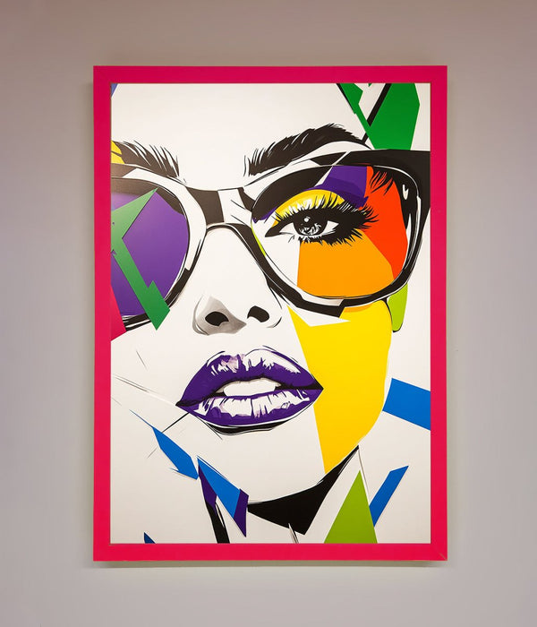 MultiColour Face Framed Wall Art - Hi Society