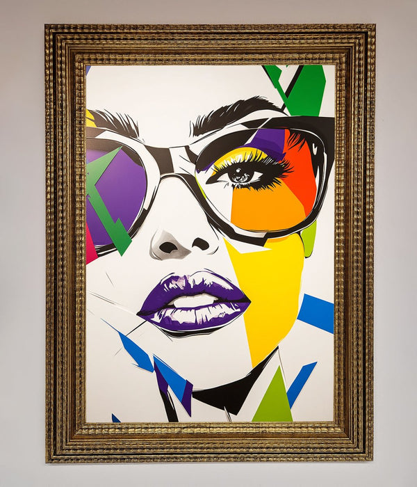 MultiColour Face Framed Wall Art - Hi Society