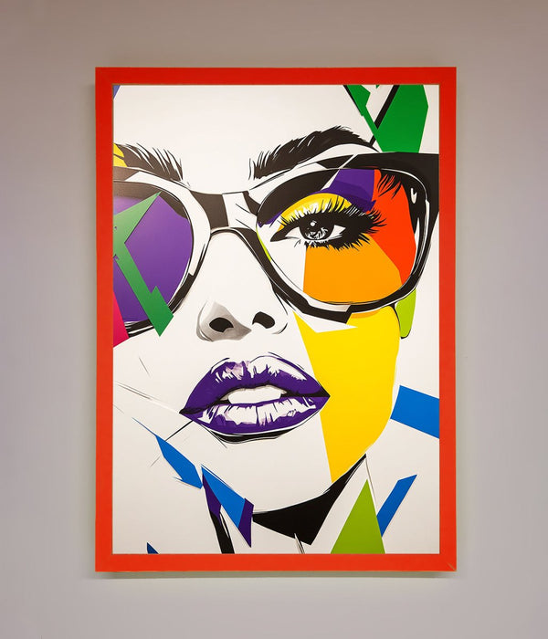 MultiColour Face Framed Wall Art - Hi Society