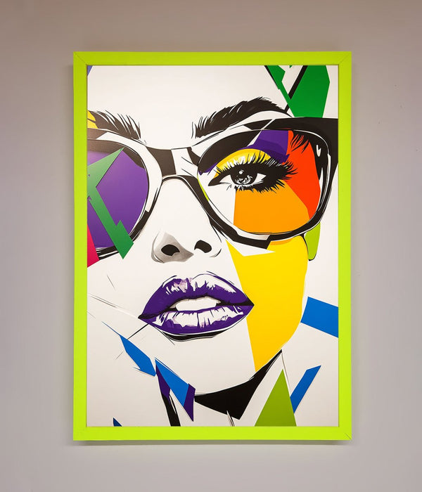 MultiColour Face Framed Wall Art - Hi Society