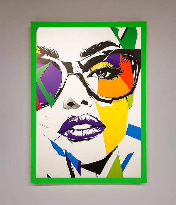 MultiColour Face Framed Wall Art - Hi Society