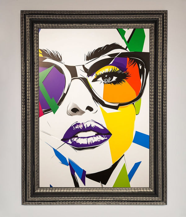 MultiColour Face Framed Wall Art - Hi Society