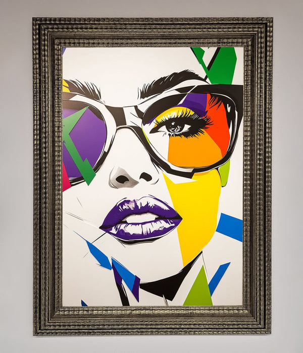 MultiColour Face Framed Wall Art - Hi Society
