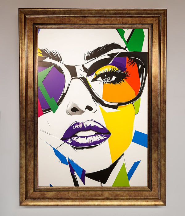MultiColour Face Framed Wall Art - Hi Society