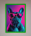 Neon French Bulldog Framed Wall Art - Hi Society
