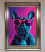 Neon French Bulldog Framed Wall Art - Hi Society