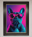 Neon French Bulldog Framed Wall Art - Hi Society