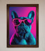 Neon French Bulldog Framed Wall Art - Hi Society