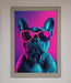 Neon French Bulldog Framed Wall Art - Hi Society