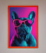 Neon French Bulldog Framed Wall Art - Hi Society