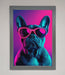 Neon French Bulldog Framed Wall Art - Hi Society