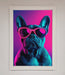 Neon French Bulldog Framed Wall Art - Hi Society