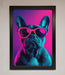 Neon French Bulldog Framed Wall Art - Hi Society