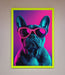 Neon French Bulldog Framed Wall Art - Hi Society