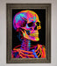 Neon On Black Skeleton Framed Poster - Hi Society