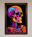 Neon On Black Skeleton Framed Poster - Hi Society