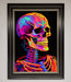 Neon On Black Skeleton Framed Poster - Hi Society