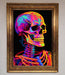 Neon On Black Skeleton Framed Poster - Hi Society