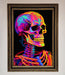 Neon On Black Skeleton Framed Poster - Hi Society