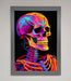 Neon On Black Skeleton Framed Poster - Hi Society