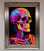 Neon On Black Skeleton Framed Poster - Hi Society
