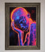 Neon Woman Hands In Head Framed Print - Hi Society