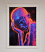 Neon Woman Hands In Head Framed Print - Hi Society