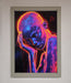 Neon Woman Hands In Head Framed Print - Hi Society