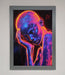 Neon Woman Hands In Head Framed Print - Hi Society