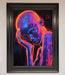 Neon Woman Hands In Head Framed Print - Hi Society
