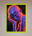 Neon Woman Hands In Head Framed Print - Hi Society