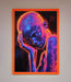 Neon Woman Hands In Head Framed Print - Hi Society