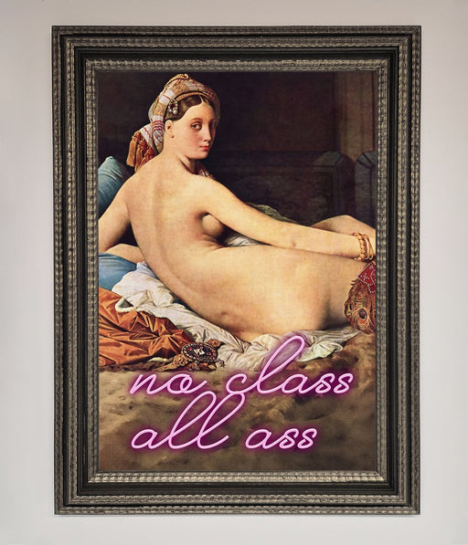 No Class All Ass Framed Print - Hi Society