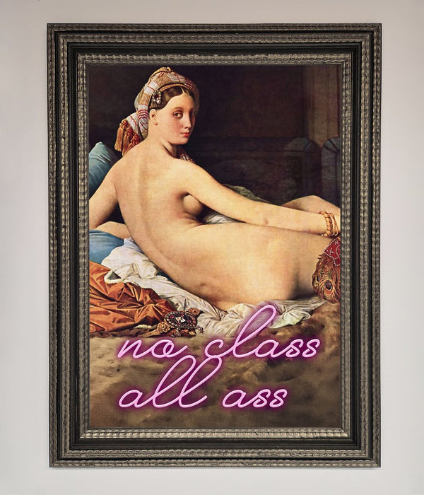 No Class All Ass Framed Print - Hi Society