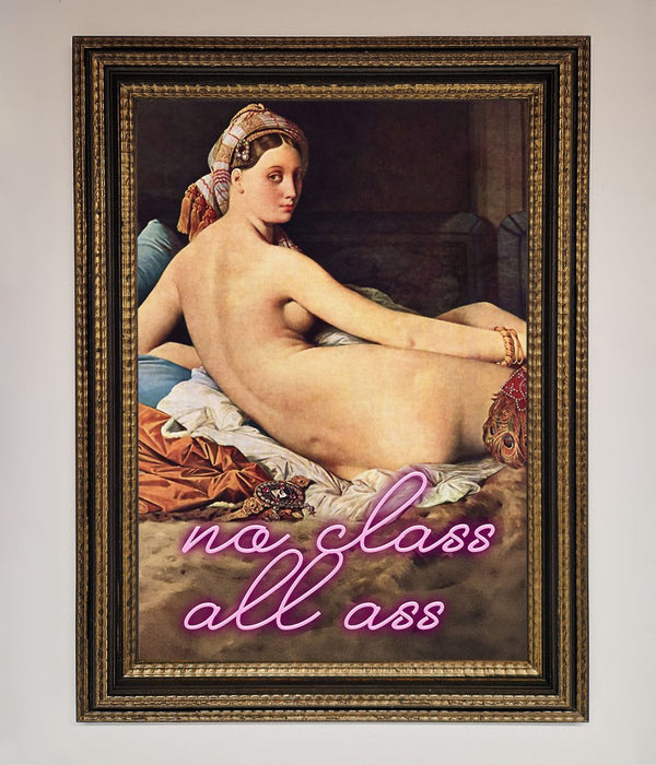 No Class All Ass Framed Print - Hi Society