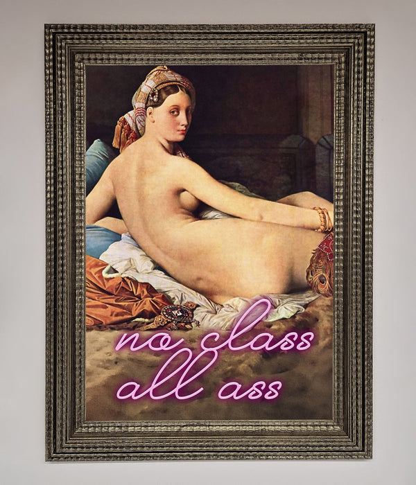 No Class All Ass Framed Print - Hi Society
