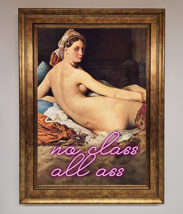 No Class All Ass Framed Print - Hi Society