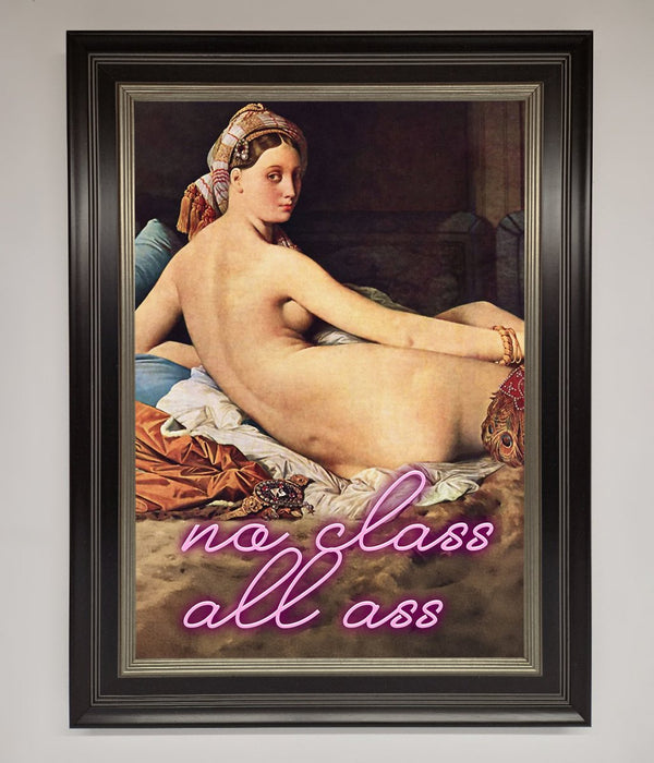 No Class All Ass Framed Print - Hi Society
