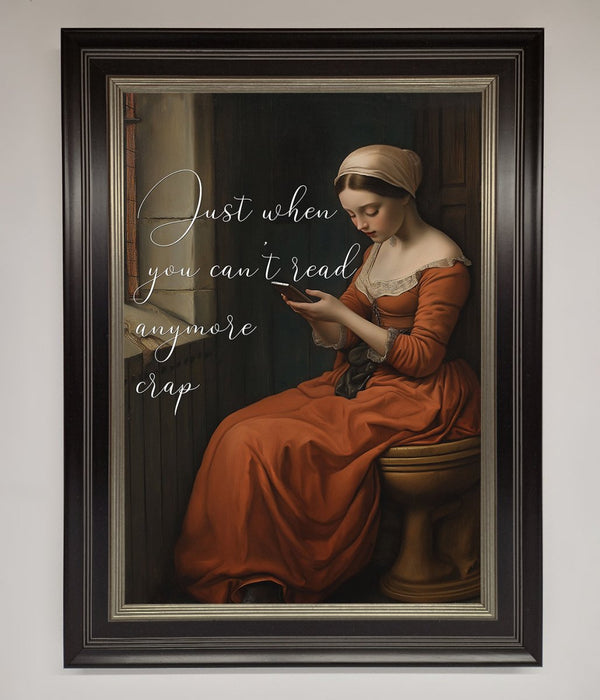 No More Crap Framed Poster - Hi Society