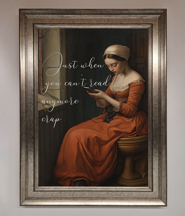 No More Crap Framed Poster - Hi Society