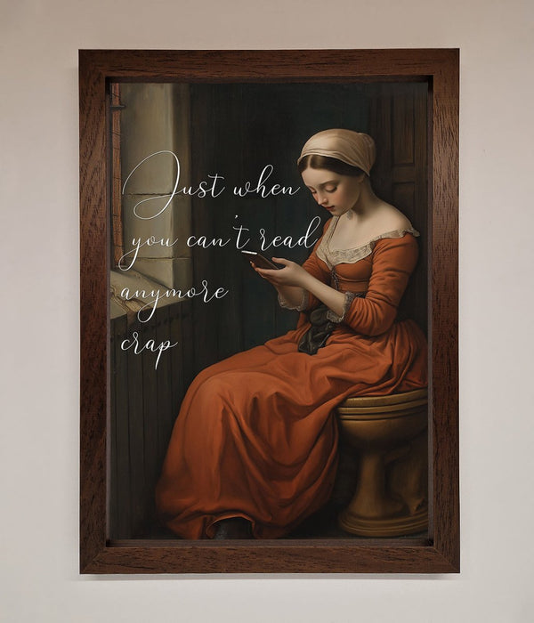 No More Crap Framed Poster - Hi Society
