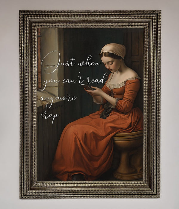 No More Crap Framed Poster - Hi Society