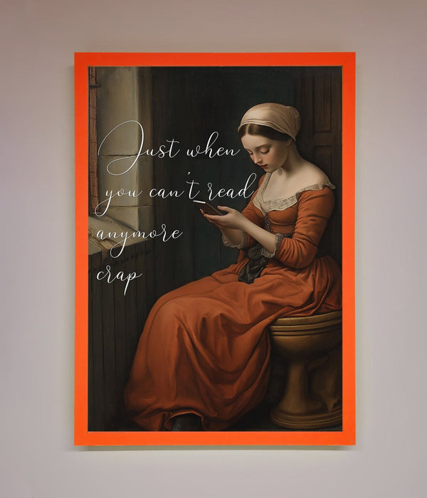 No More Crap Framed Poster - Hi Society