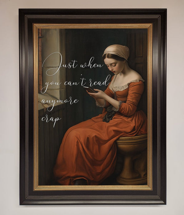 No More Crap Framed Poster - Hi Society