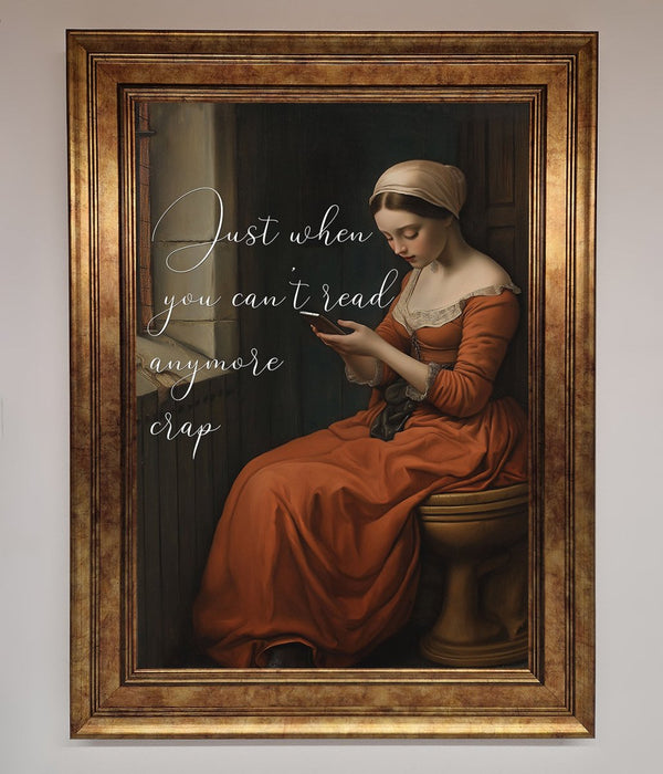 No More Crap Framed Poster - Hi Society