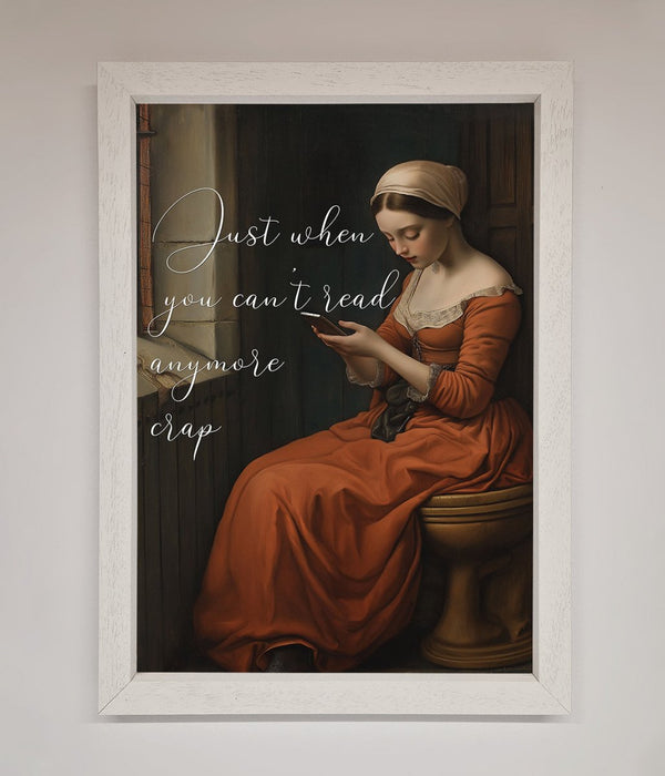 No More Crap Framed Poster - Hi Society