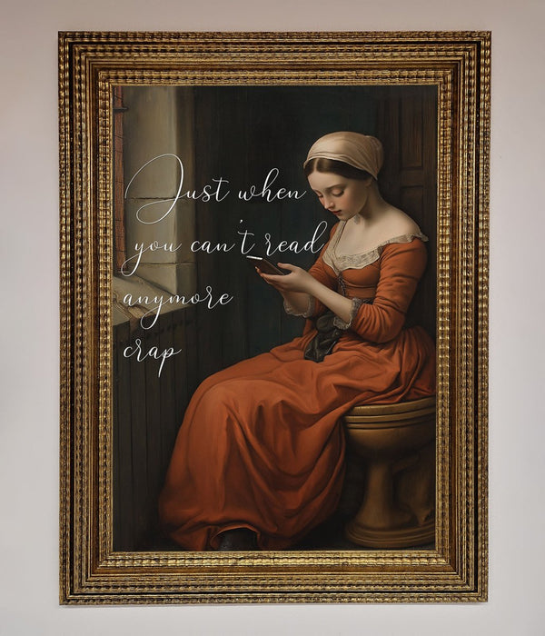 No More Crap Framed Poster - Hi Society
